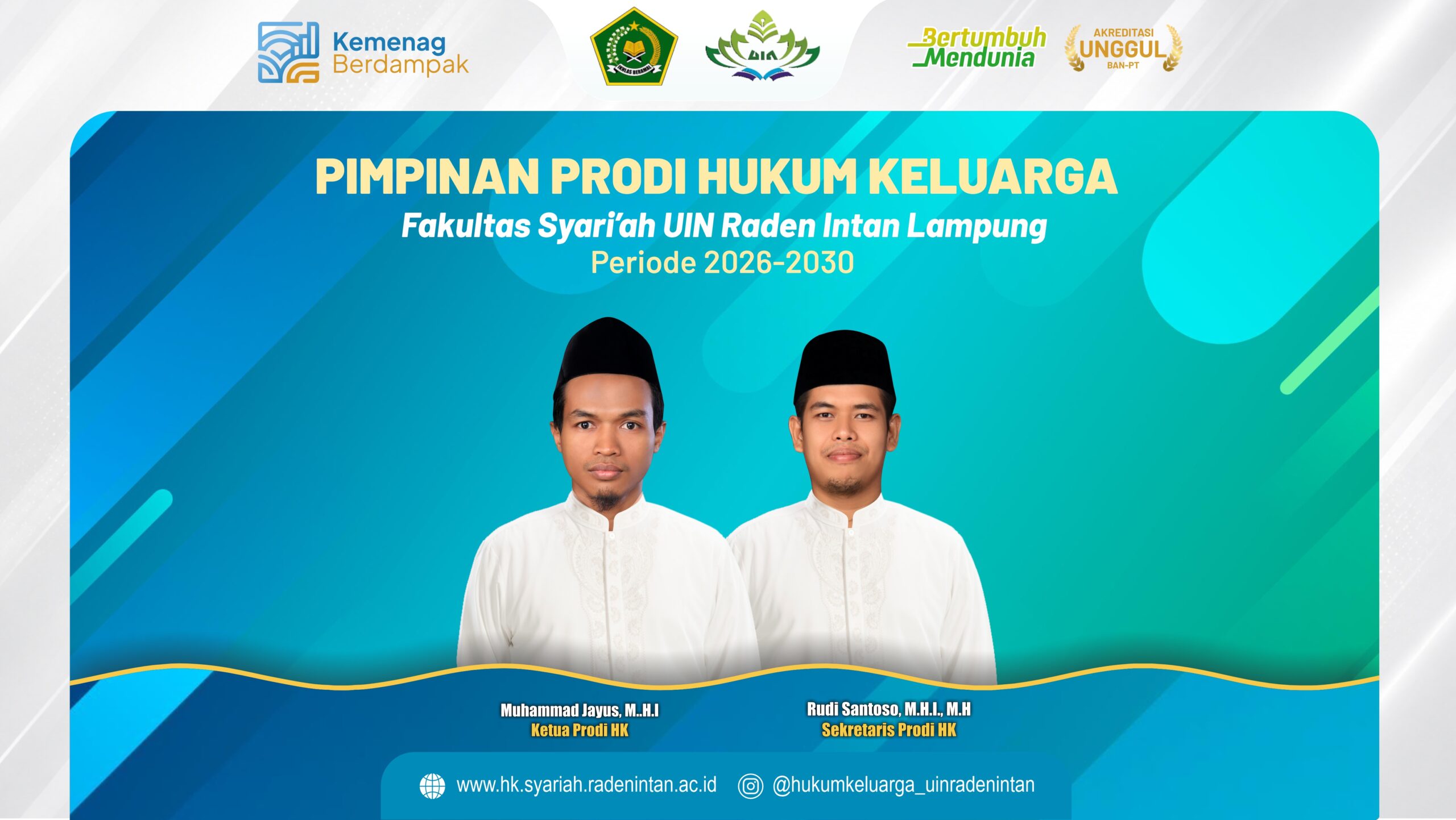Pimpinan Prodi Hukum Keluarga Fakultas Syari’ah UIN Raden Intan Lampung Periode 2026-2030